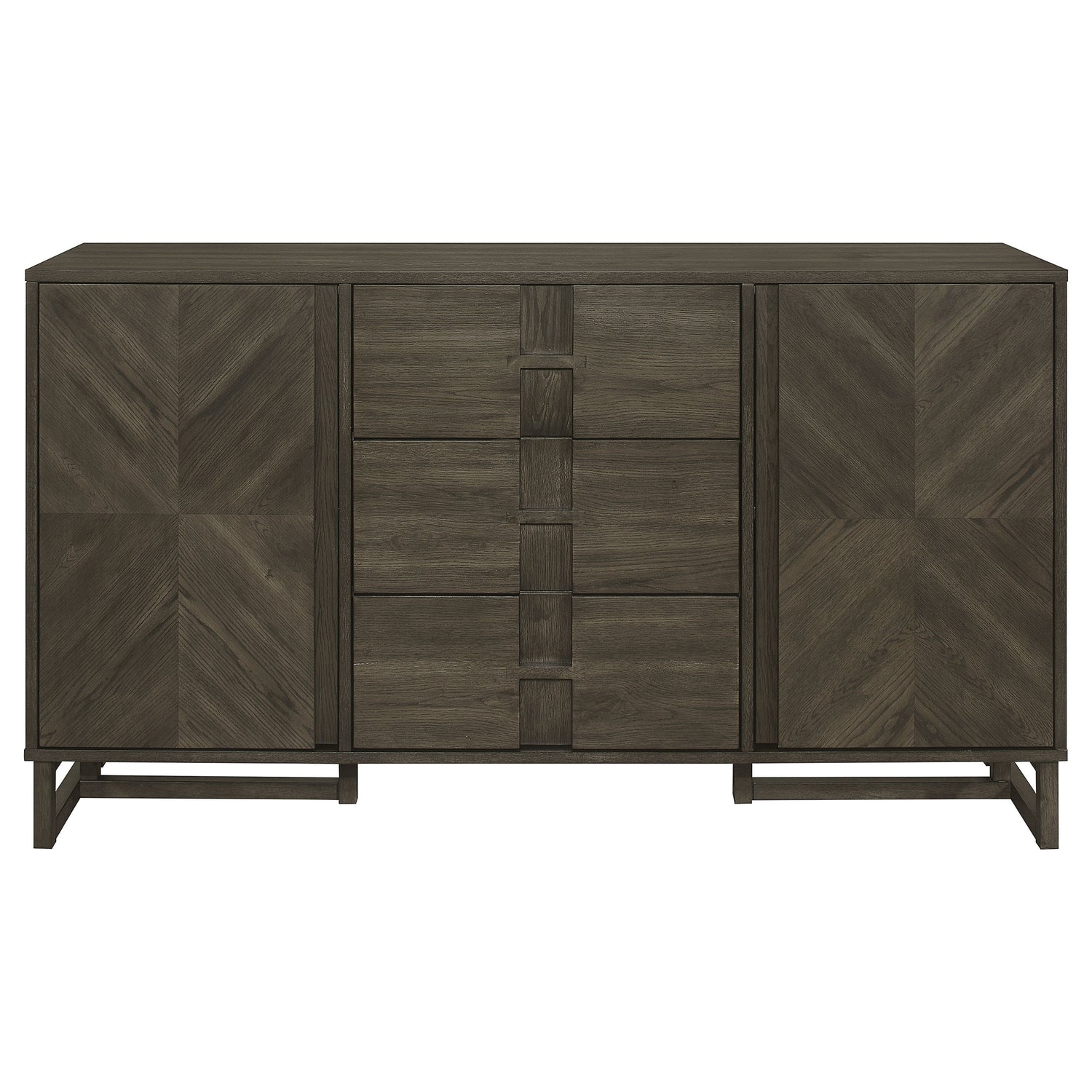 Sideboard - Kelly 3-drawer Storage Dining Sideboard Server Dark Grey