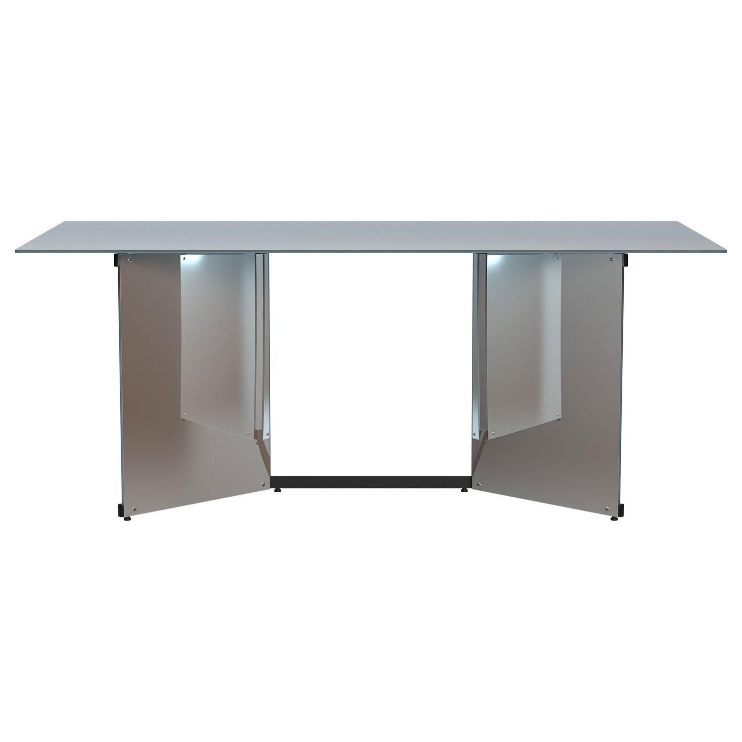 Emery 76-inch Rectangular Mirrored Dining Table Silver - Home Elegance USA