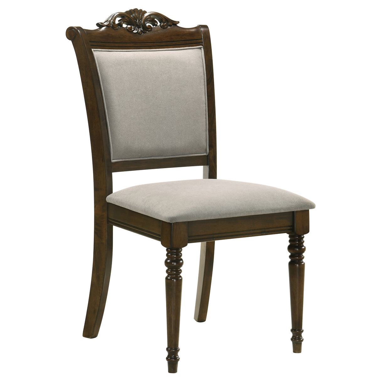 Side Chair - Willowbrook Upholstered Dining Side Chair Grey and Chestnut (Set of 2)