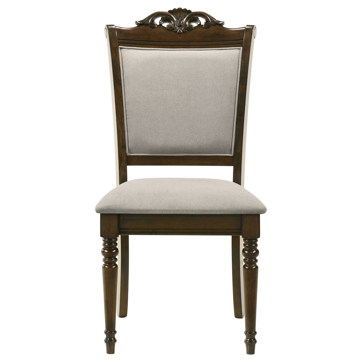 Side Chair - Willowbrook Upholstered Dining Side Chair Grey and Chestnut (Set of 2)