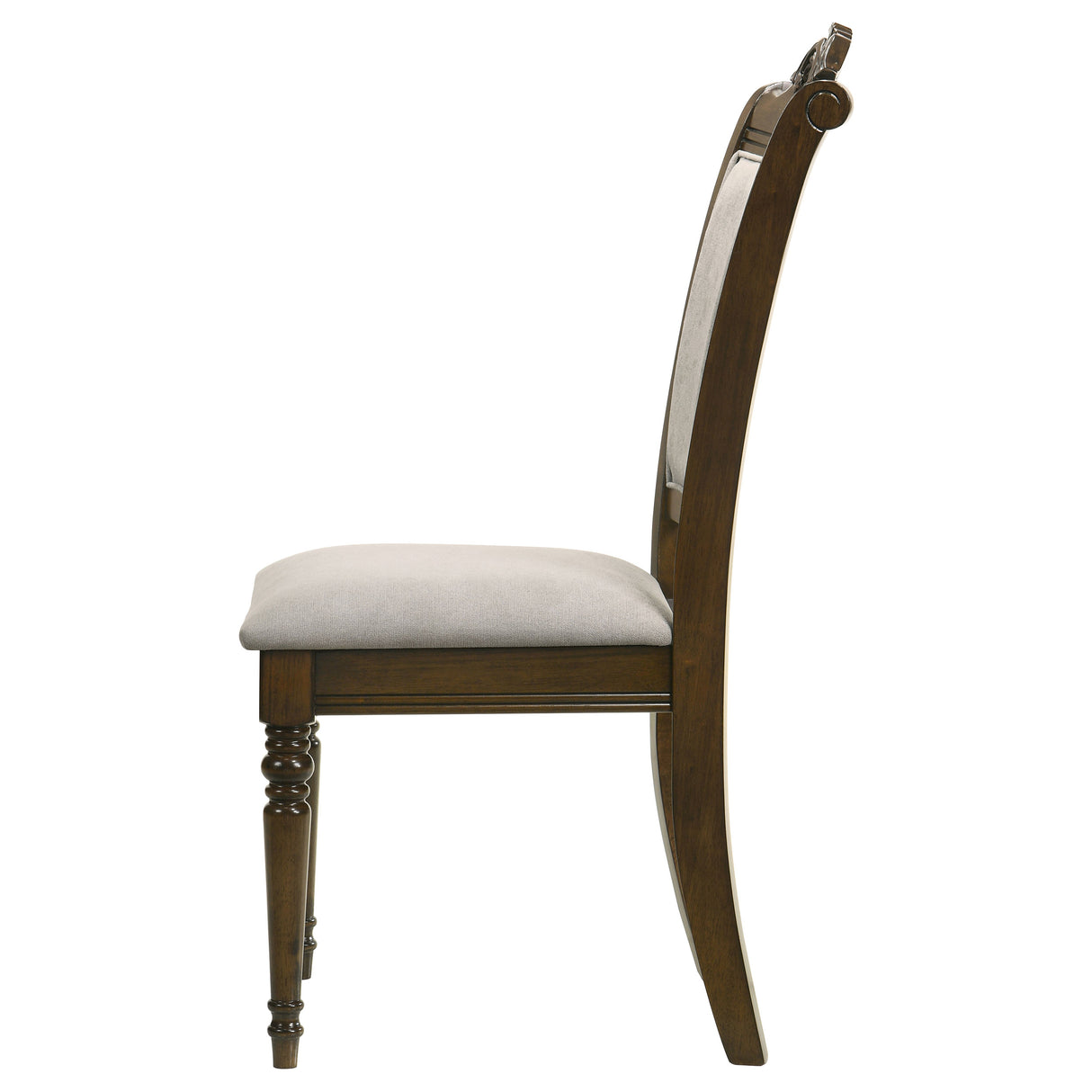 Side Chair - Willowbrook Upholstered Dining Side Chair Grey and Chestnut (Set of 2)