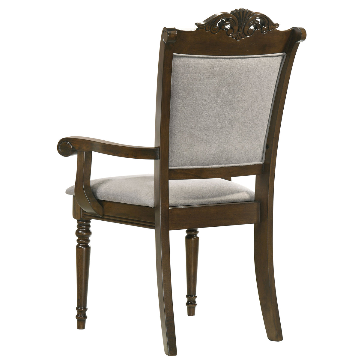 Arm Chair - Willowbrook Upholstered Dining Armchair Grey and Chestnut (Set of 2)