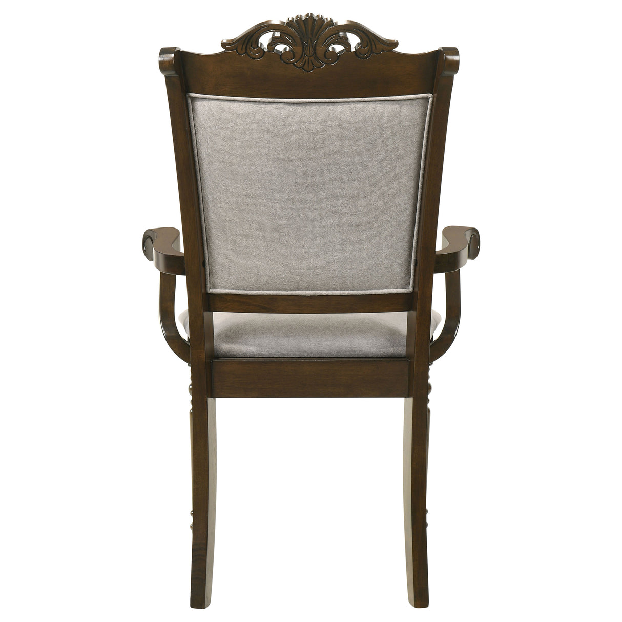 Arm Chair - Willowbrook Upholstered Dining Armchair Grey and Chestnut (Set of 2)