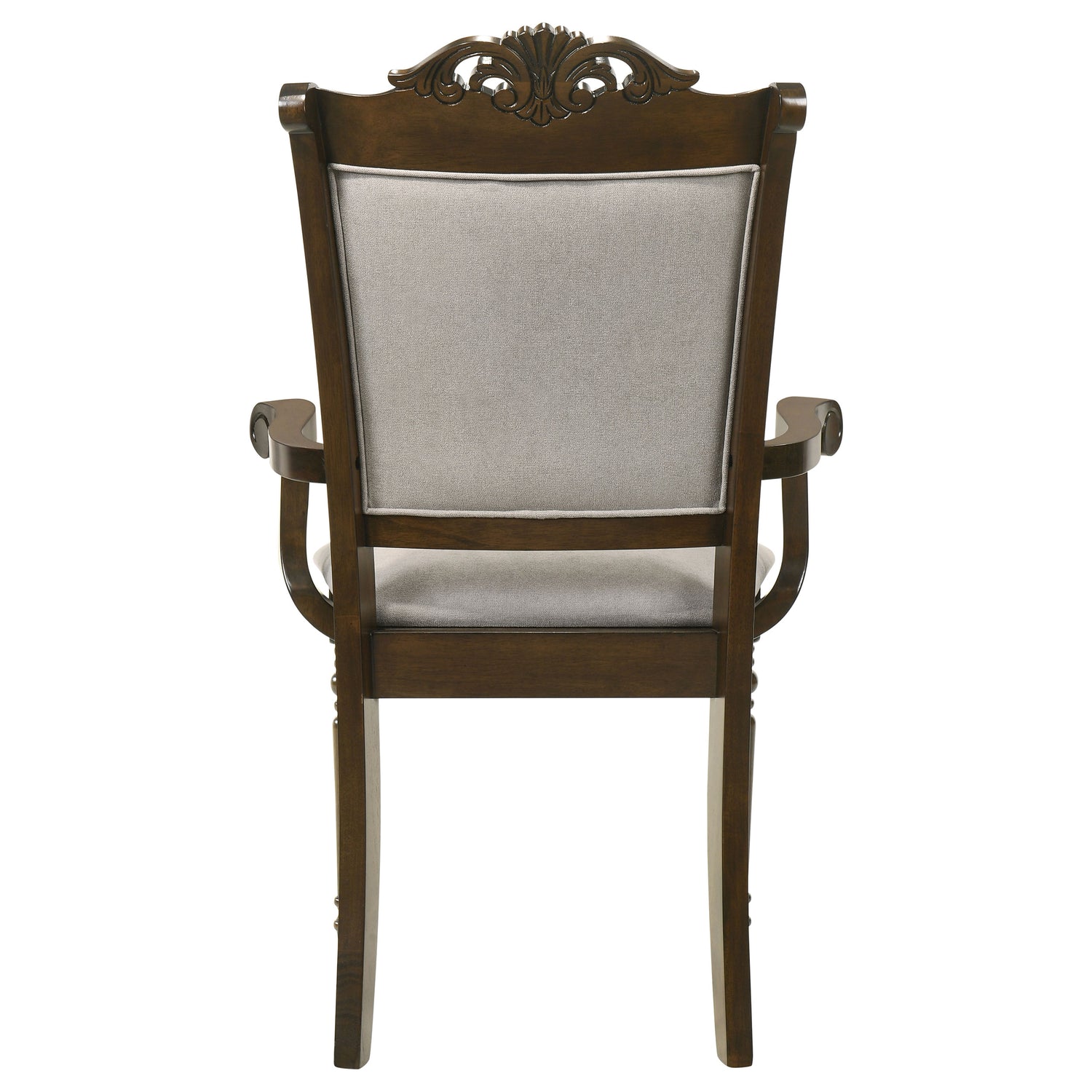 Arm Chair - Willowbrook Upholstered Dining Armchair Grey and Chestnut (Set of 2)