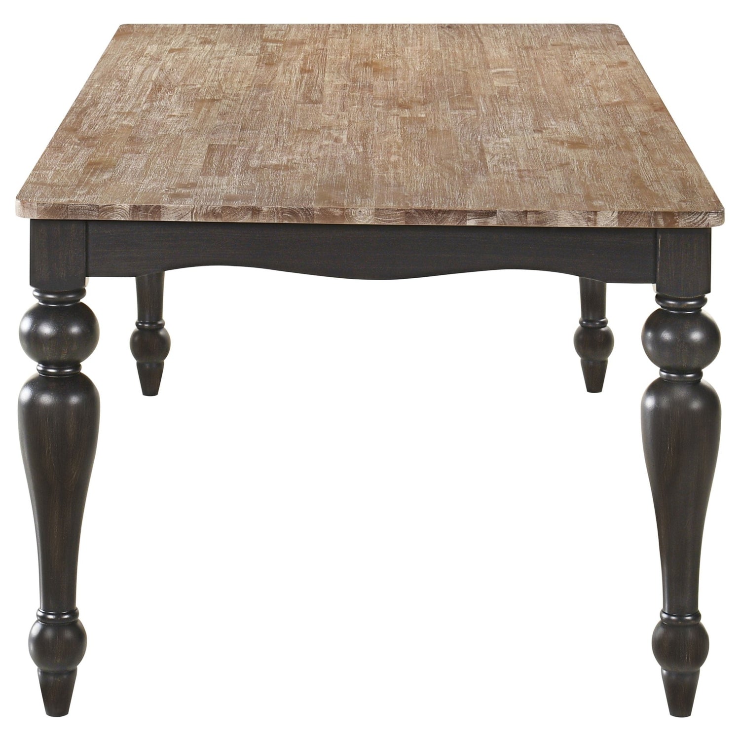 Bridget Rectangular Dining Table Brown Brushed and Charcoal Sandthrough | Coaster | Home Elegance USA