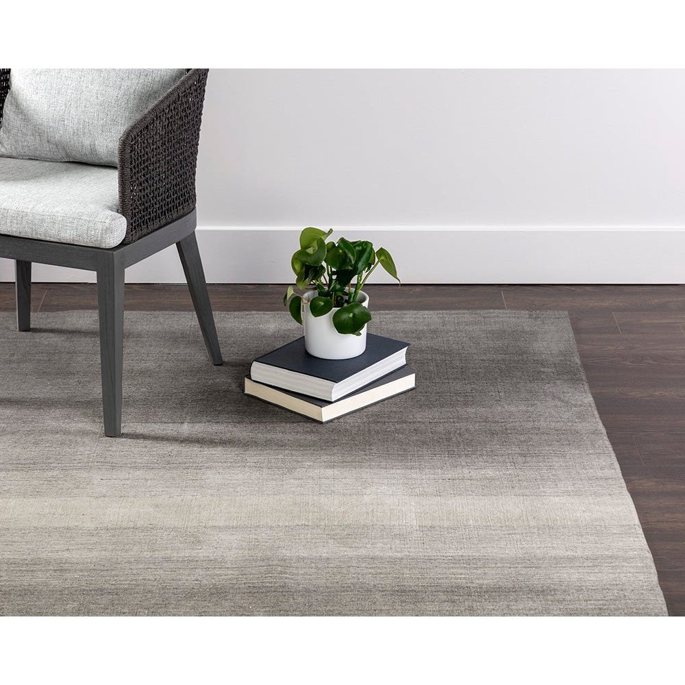 Brisbane Hand - Woven Rug - Grey - 8'' X 10'' | Sunpan | Home Elegance USA