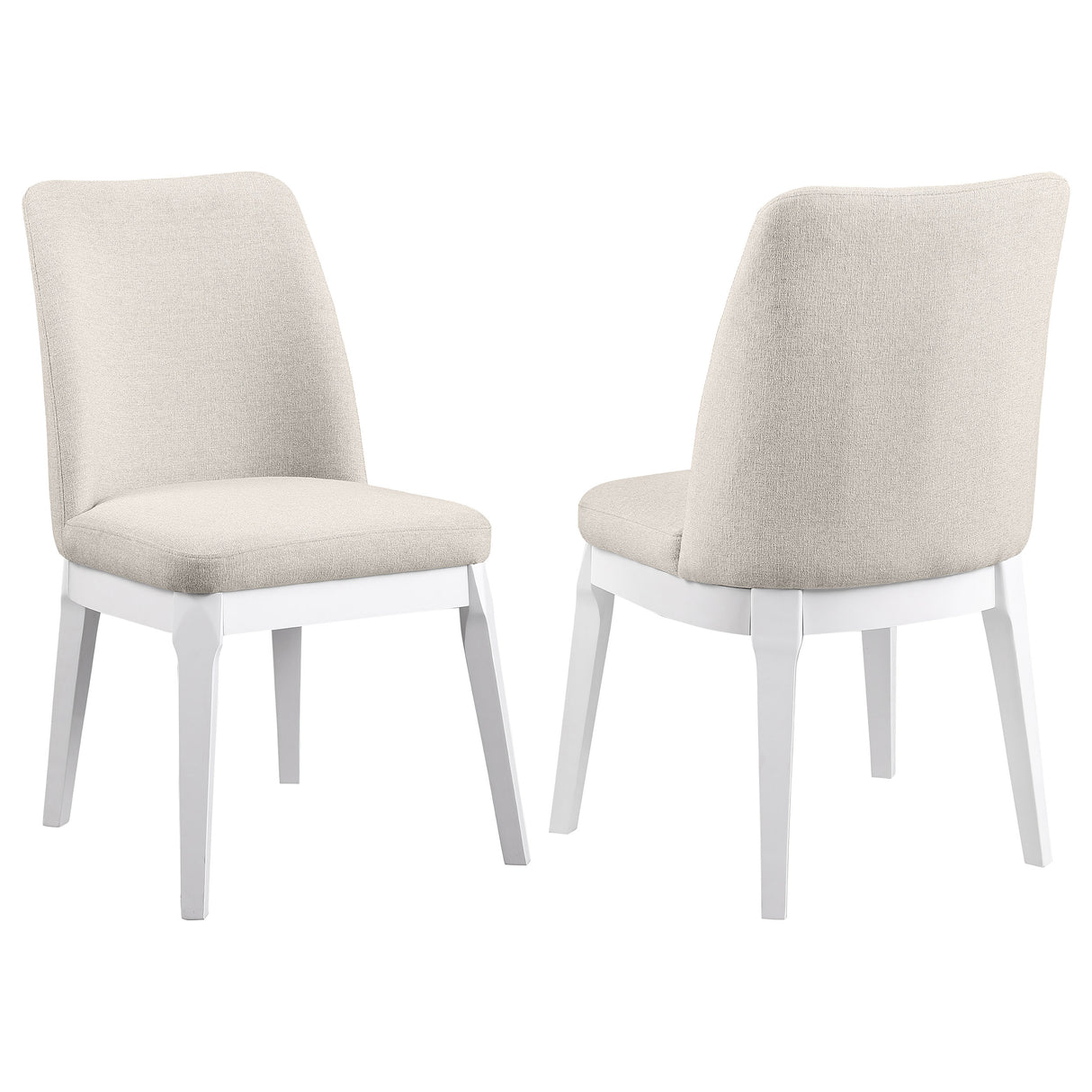 Carissa Upholstered Dining Side Chair Beige (Set of 2) - Home Elegance USA