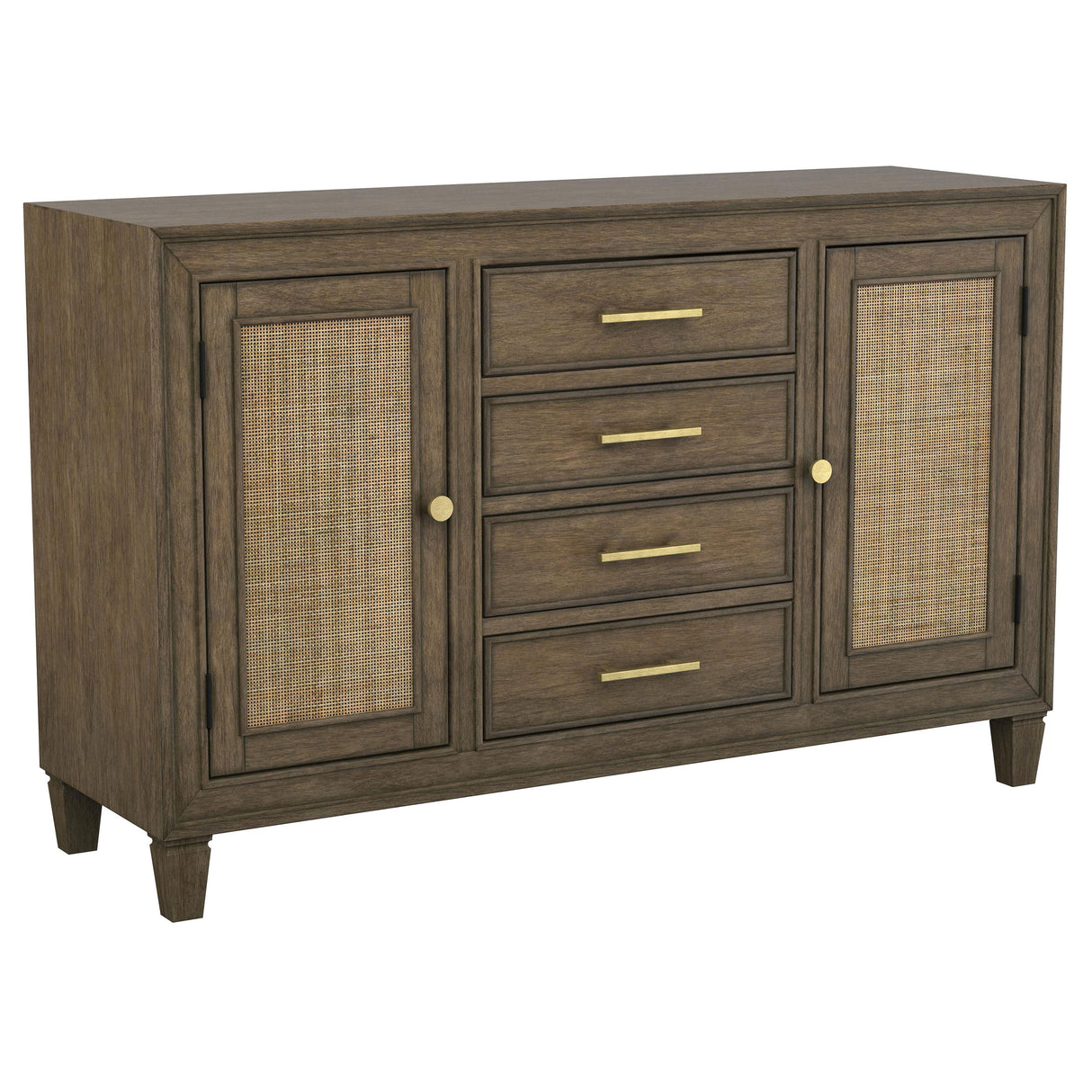 Matisse 4-drawer Sideboard Buffet Cabinet Light Brown - Home Elegance USA