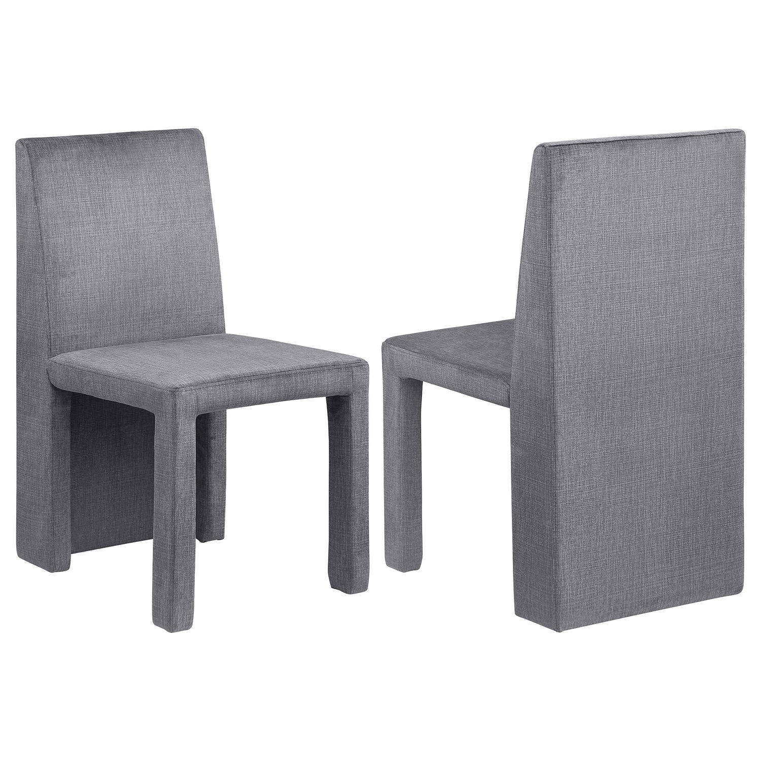 Tordera Velvet Upholstered Dining Side Chair Grey (Set of 2) - Home Elegance USA