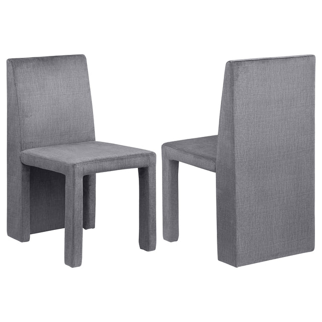 Tordera Velvet Upholstered Dining Side Chair Grey (Set of 2) - Home Elegance USA