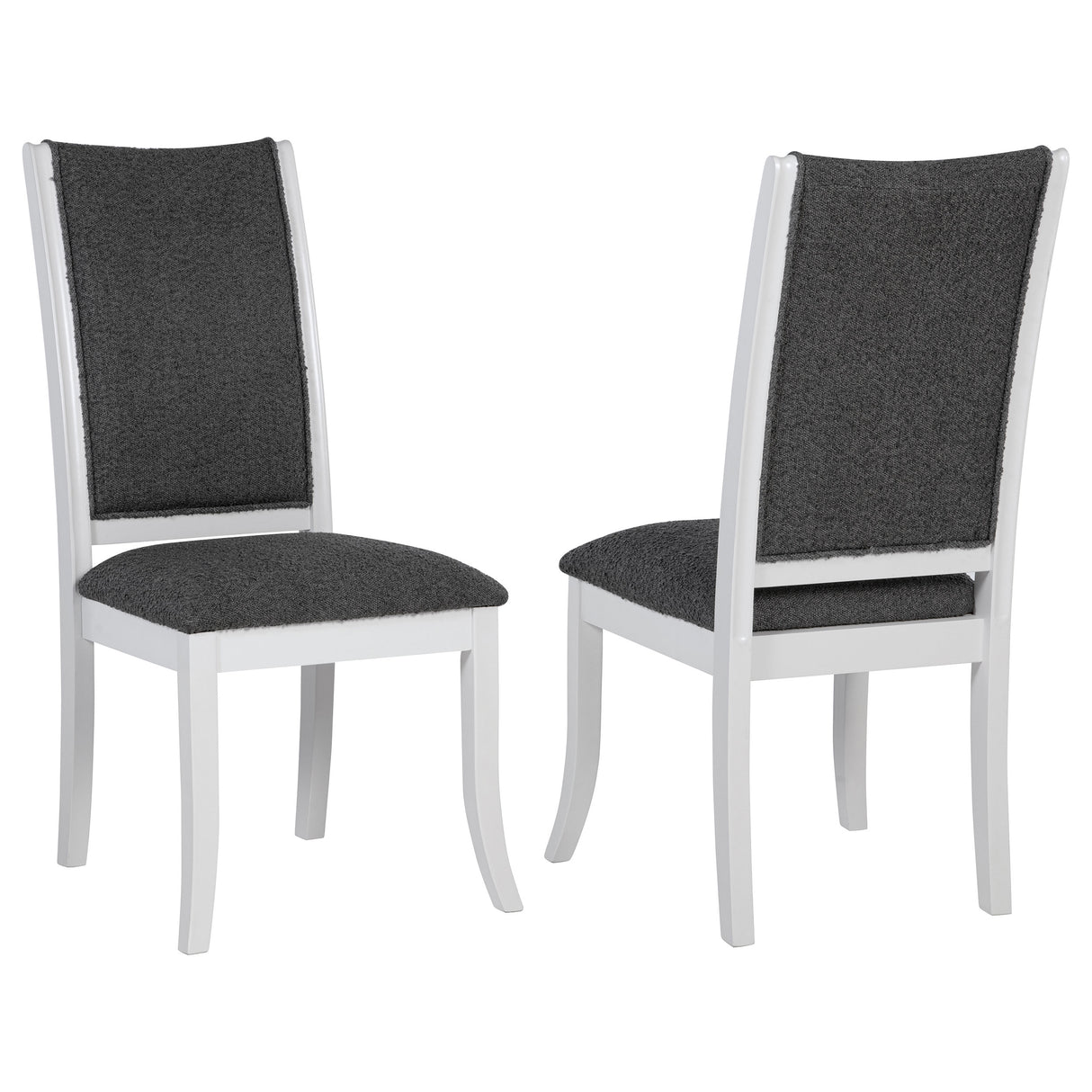 Judd Upholstered Dining Side Chair Pearl White (Set of 2) - Home Elegance USA