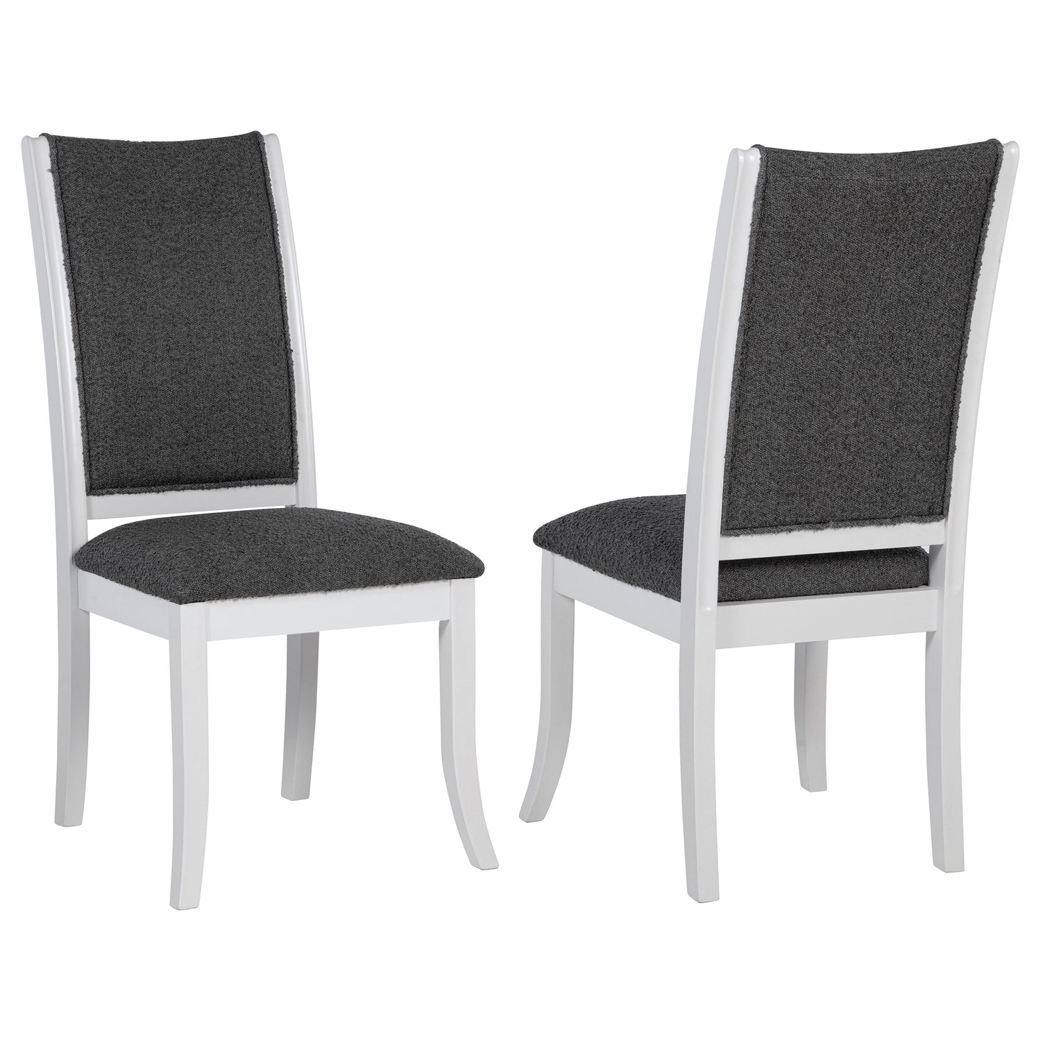 Judd Upholstered Dining Side Chair Pearl White (Set of 2) - Home Elegance USA