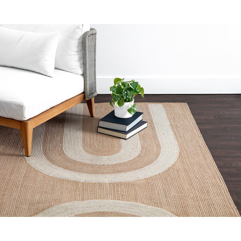 Derby Hand - Woven Rug - Beige / White | Sunpan | Home Elegance USA