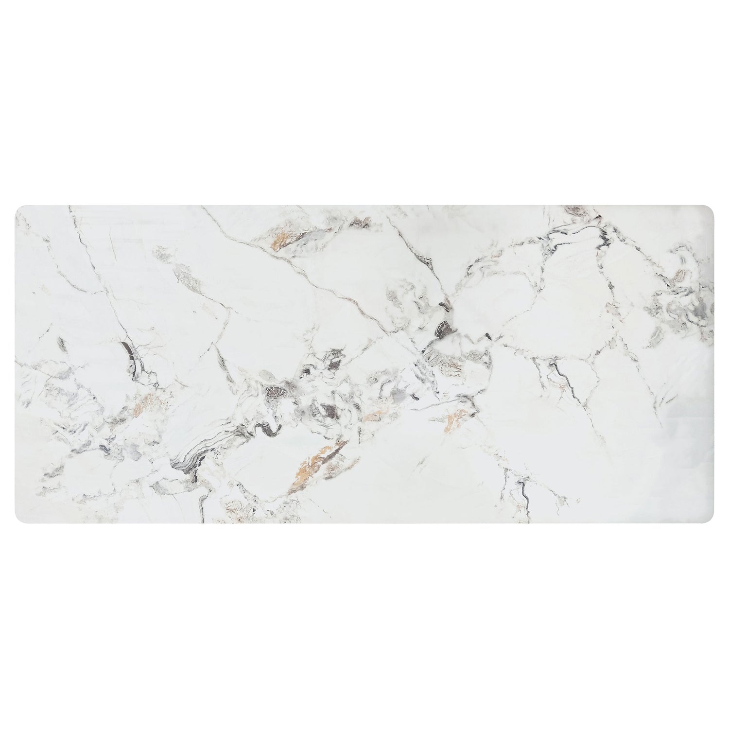Carvell Rectangular Sintered Stone Dining Table Mirage White - Home Elegance USA
