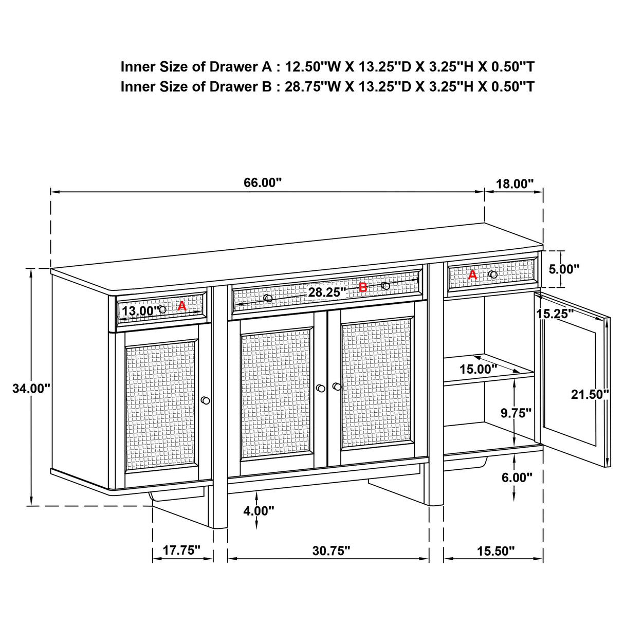 Kailani 10-piece Wood Dining Set with Sideboard Beige Oak - Home Elegance USA