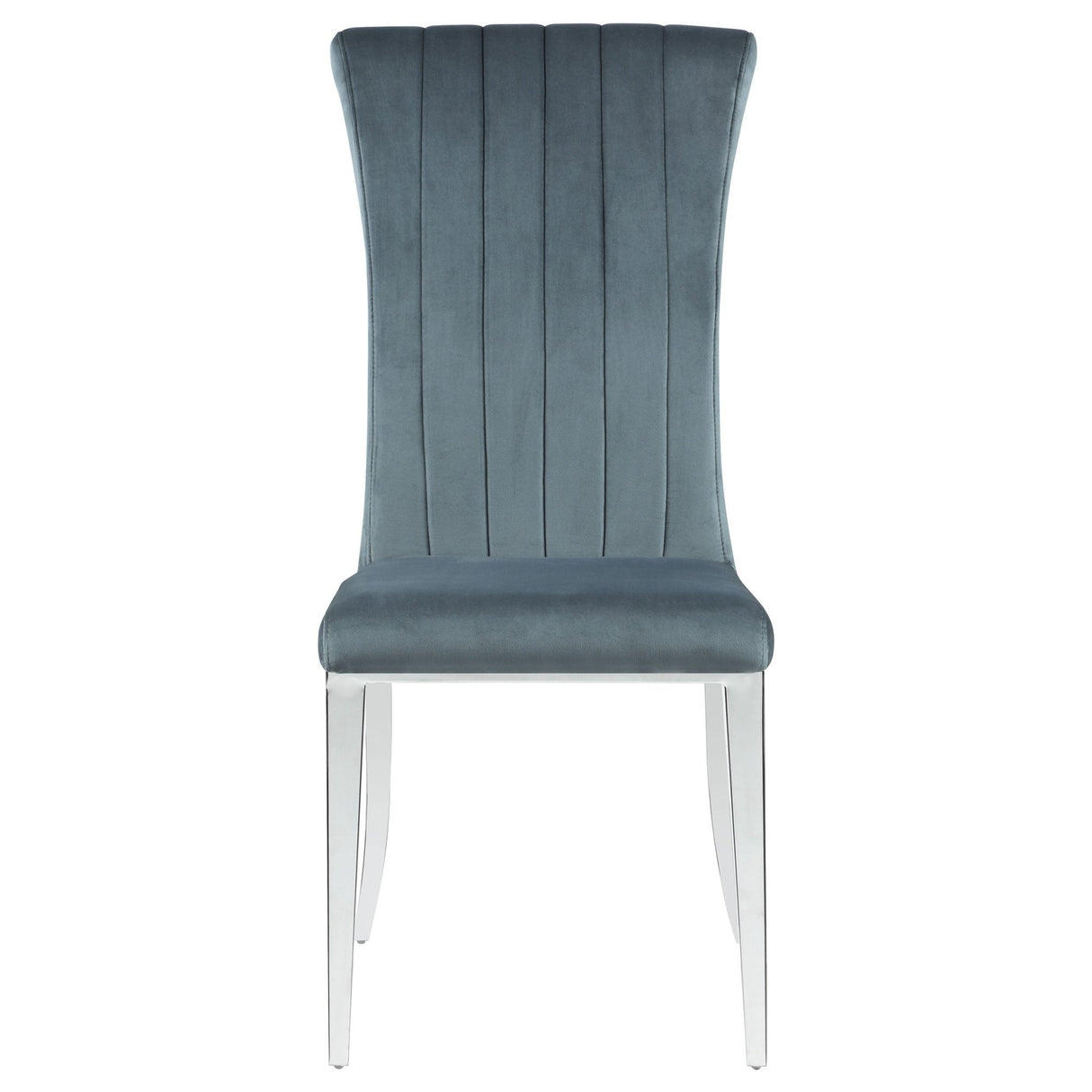 Beaufort Upholstered Curved Back Side Chairs Dark Grey (Set of 2) | Coaster | Home Elegance USA