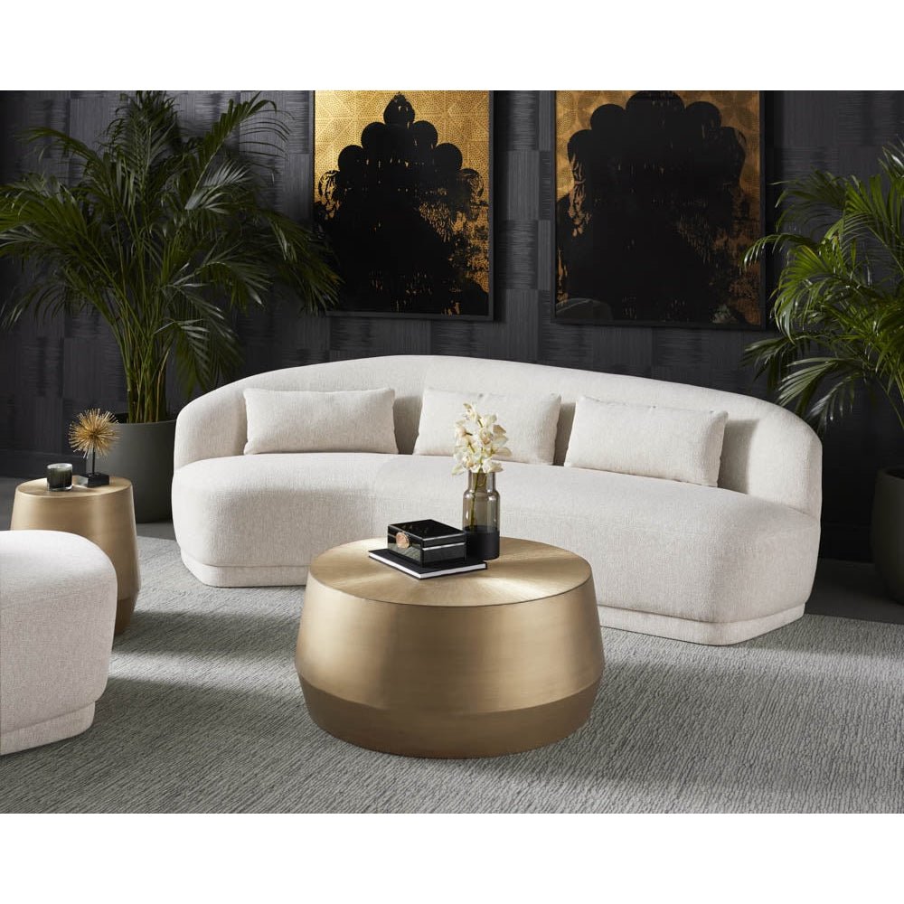 Creed Coffee Table - Small - Antique Gold | Sunpan | Home Elegance USA