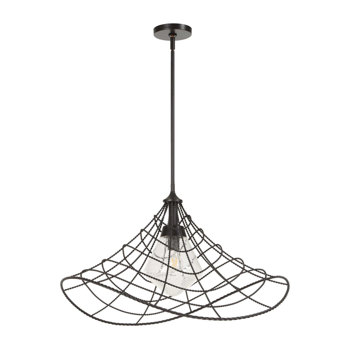 Whirlwind 1 Light Indoor-Outdoor Pendant Dark Bronze - Black by Uttermost - View 6