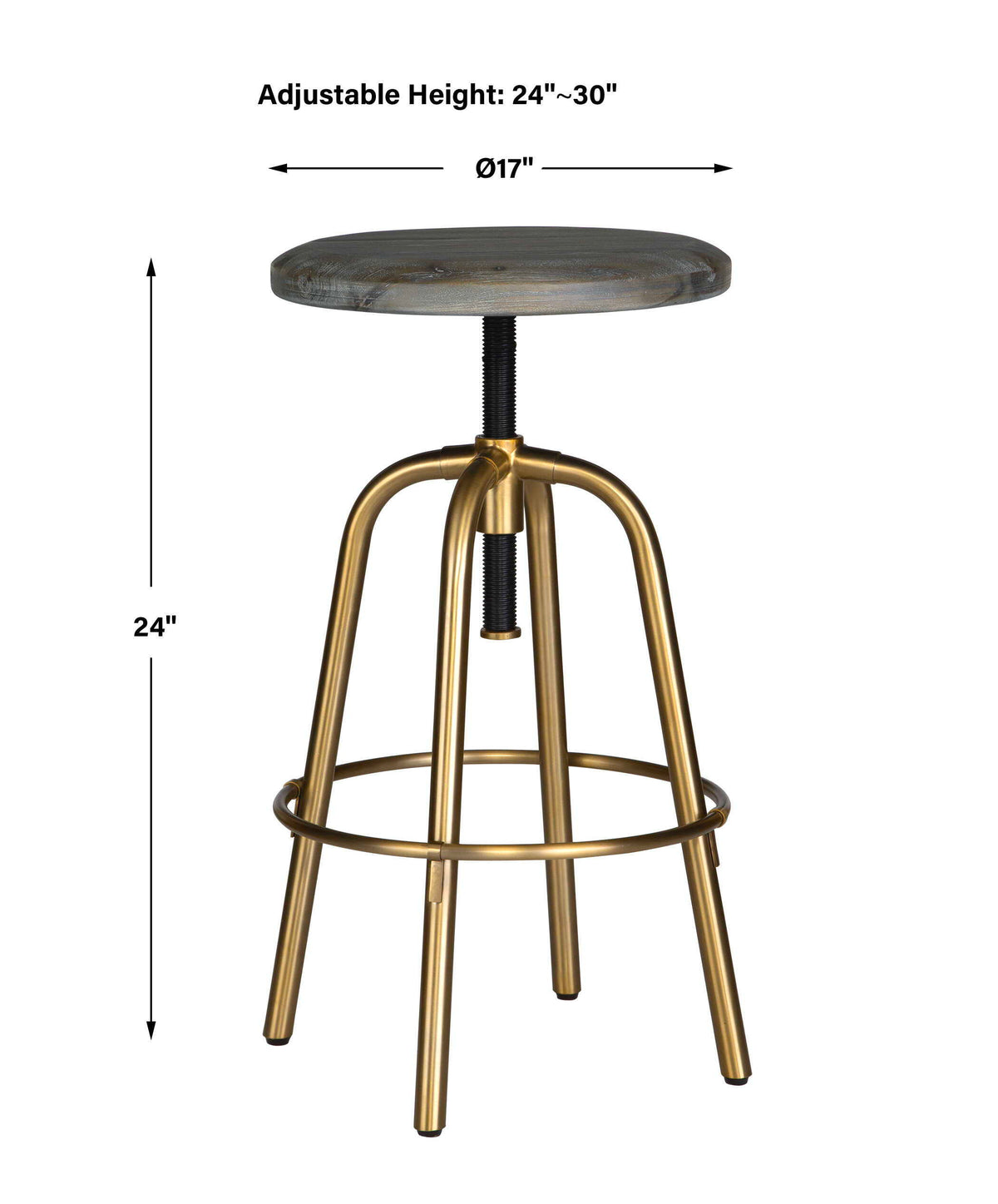 Revolve Counter Stool - Bronze by Uttermost - View 8