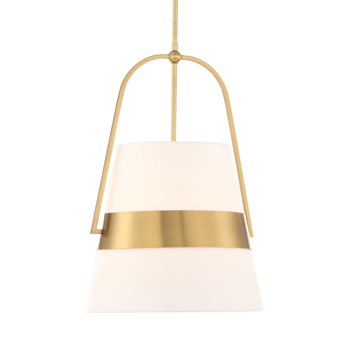Harness 1 Light Shade Pendant White / Gold - Gold / White by Uttermost - View 6