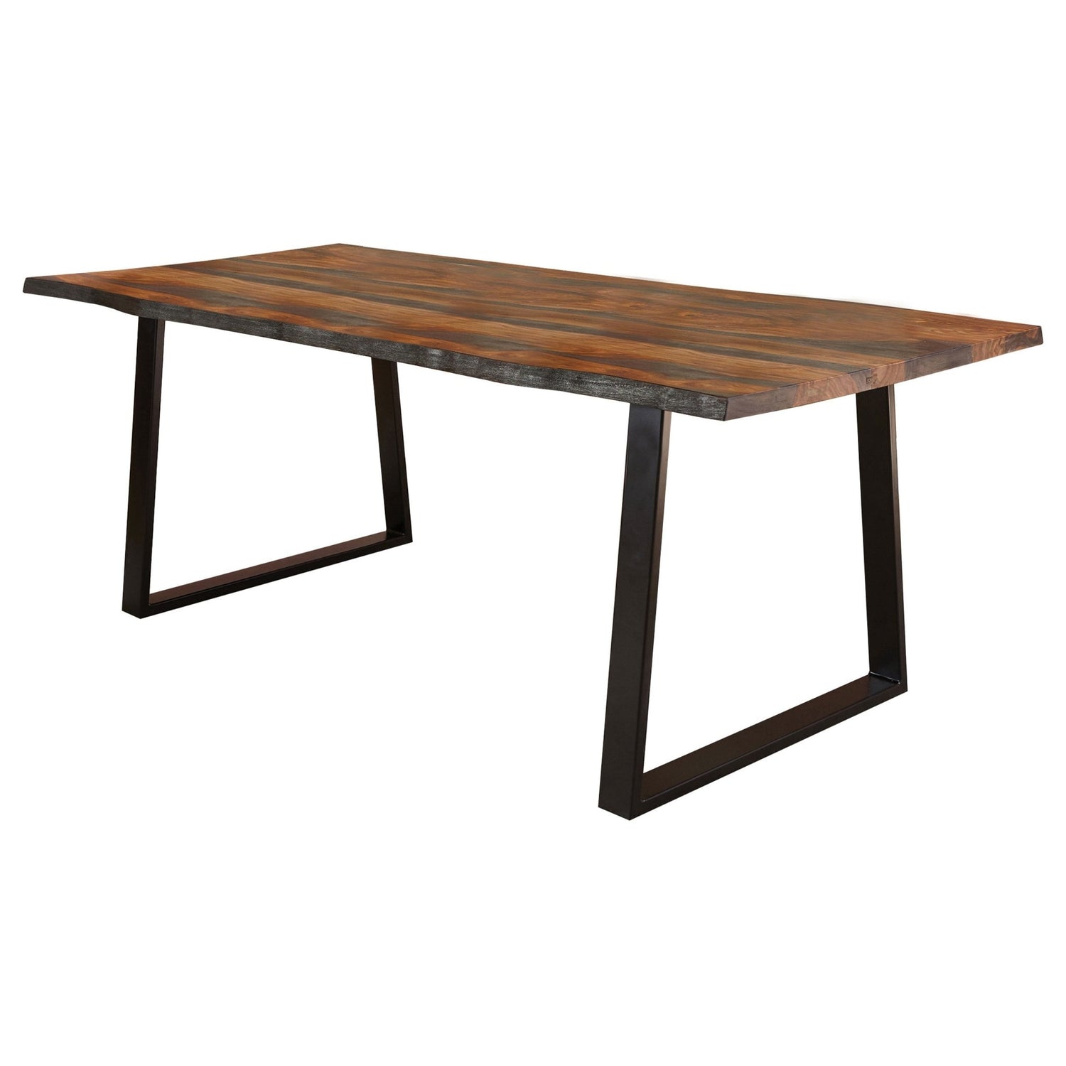 Ditman Live Edge Dining Table Grey Sheesham and Black | Coaster | Home Elegance USA