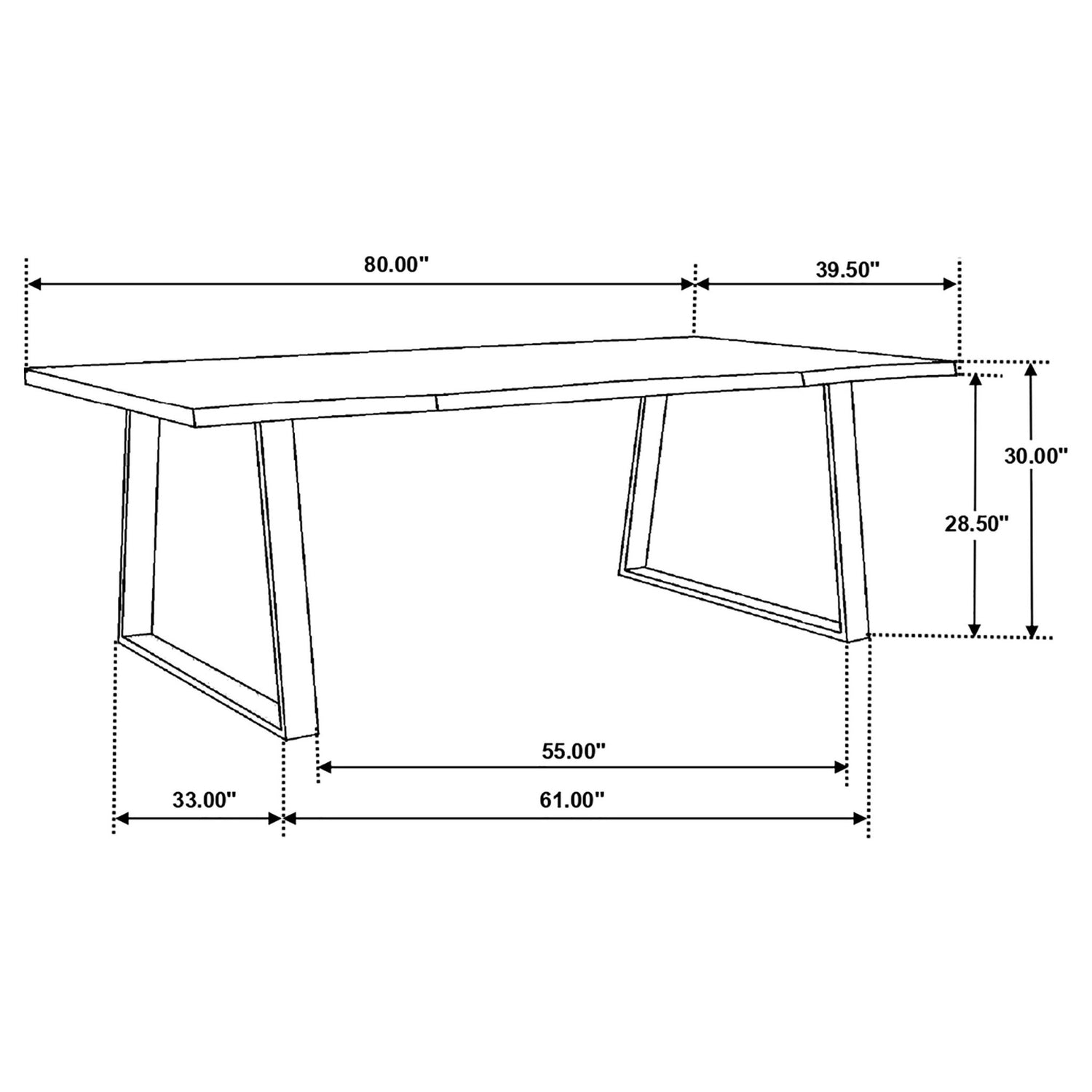 Ditman Live Edge Dining Table Grey Sheesham and Black | Coaster | Home Elegance USA