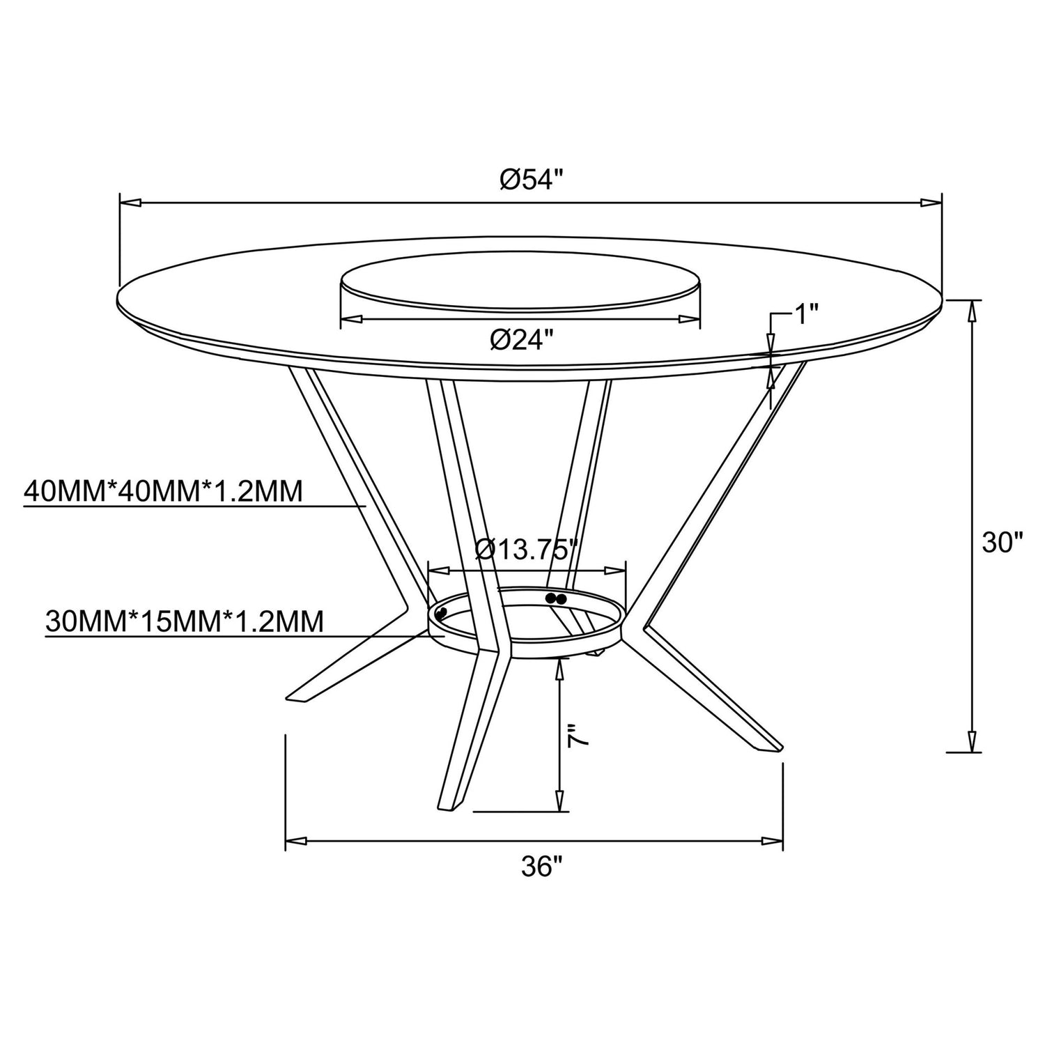 Dining Table With Lazy Susan - Abby Round Dining Table with Lazy Susan White and Chrome | Coaster | Home Elegance USA
