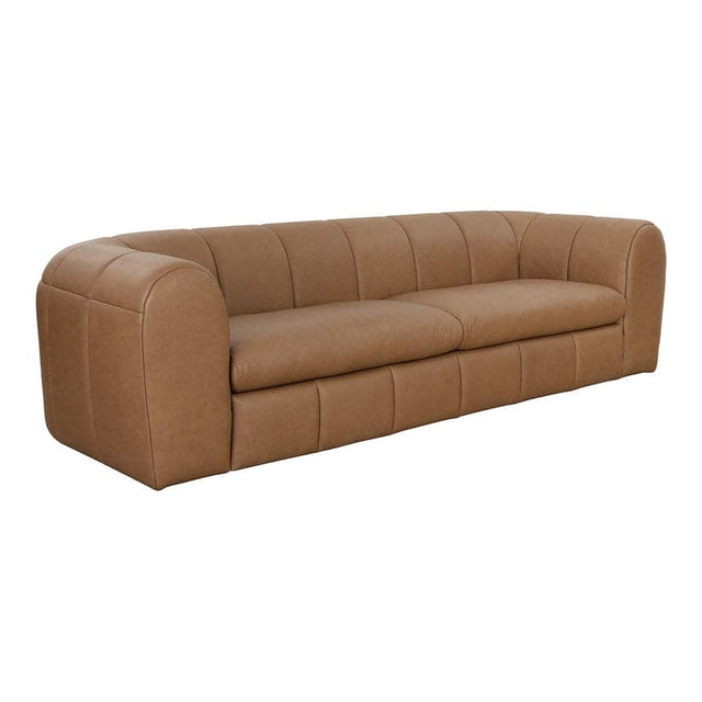 Cyril Sofa - Aspen Camel Leather - Home Elegance USA