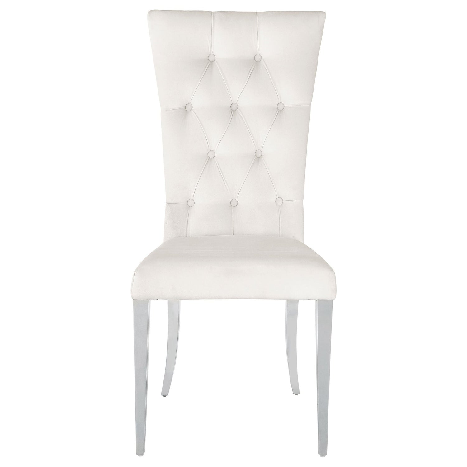 Kerwin 5 - piece Dining Room Set White and Chrome | Coaster | Home Elegance USA