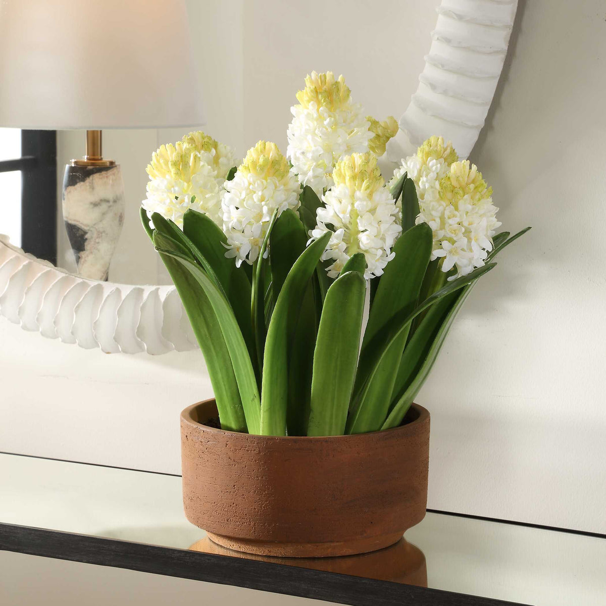 Sincerity Potted Hyacinth Plant - Green by Uttermost - View 2