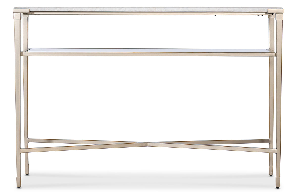 Melange Jen Console Table - Gold / White by Hooker Furniture - View 3