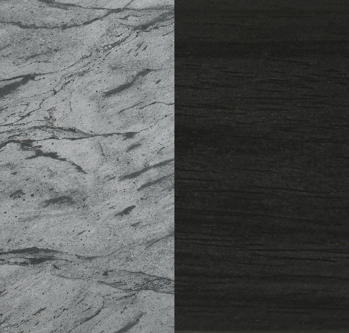 Dining Table - Stevie Rectangular Faux Marble Top Dining Table Grey and Black
