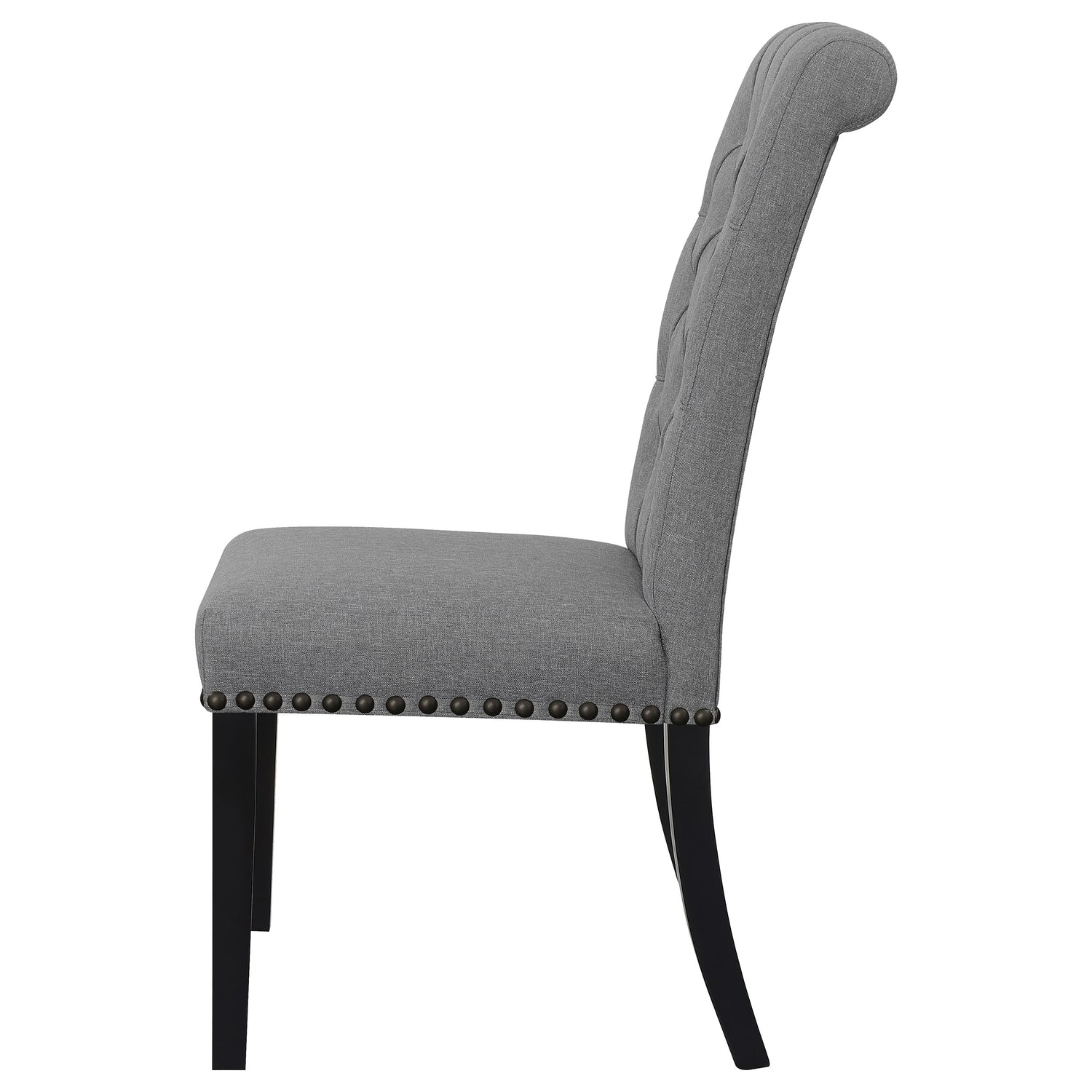 Alana Fabric Upholstered Dining Side Chair Grey (Set of 2) - Home Elegance USA
