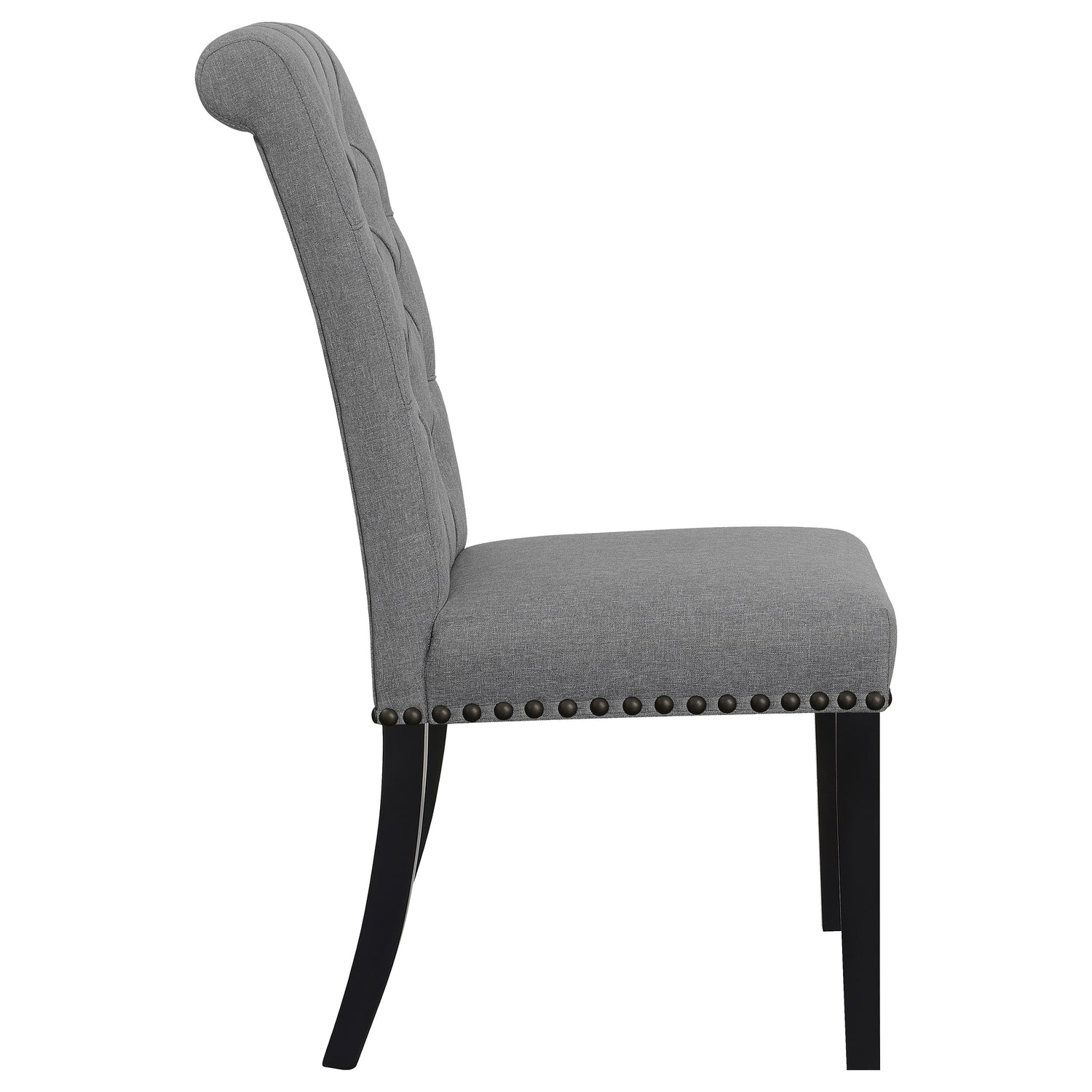 Alana Fabric Upholstered Dining Side Chair Grey (Set of 2) - Home Elegance USA