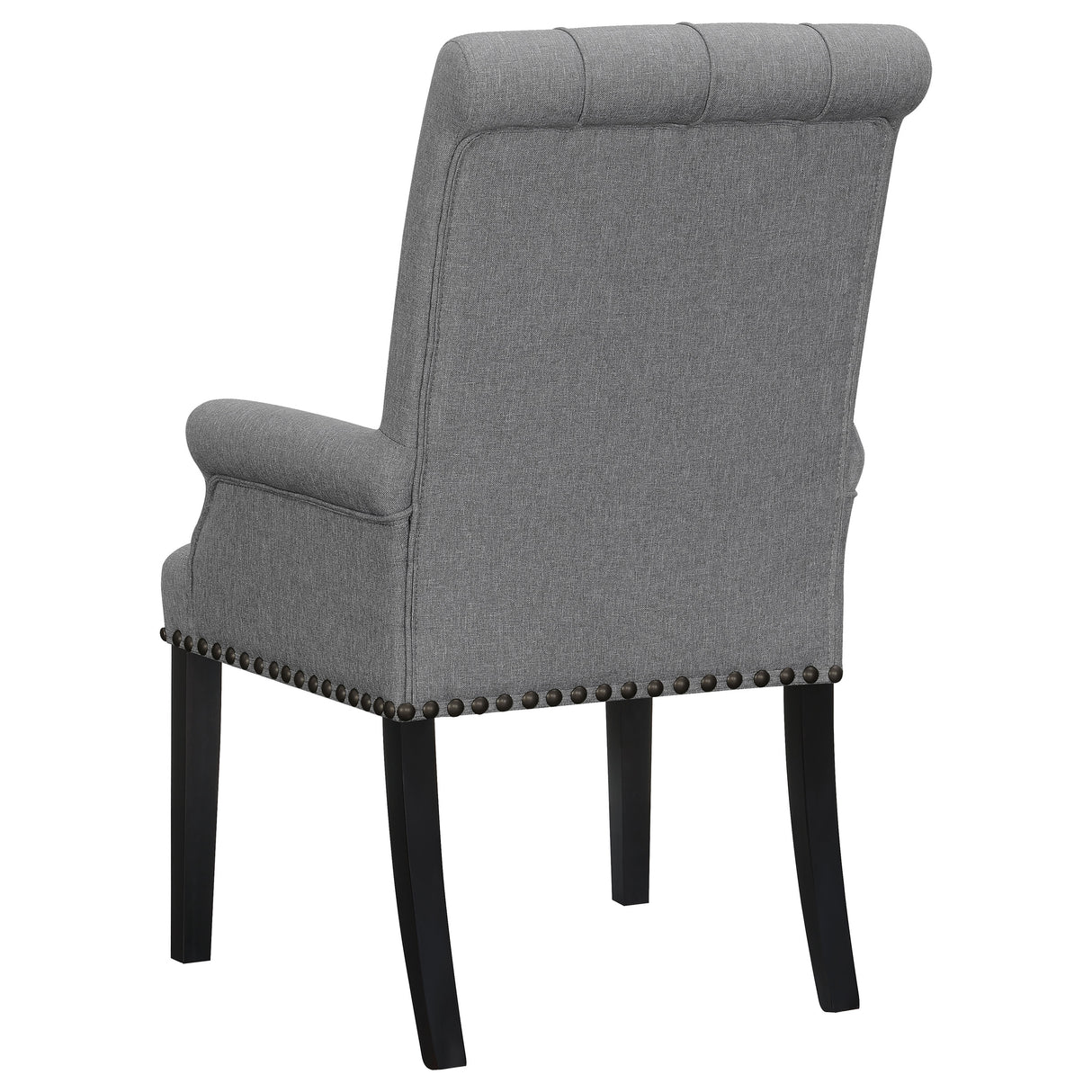 Alana Fabric Upholstered Dining Arm Chair Grey - Home Elegance USA