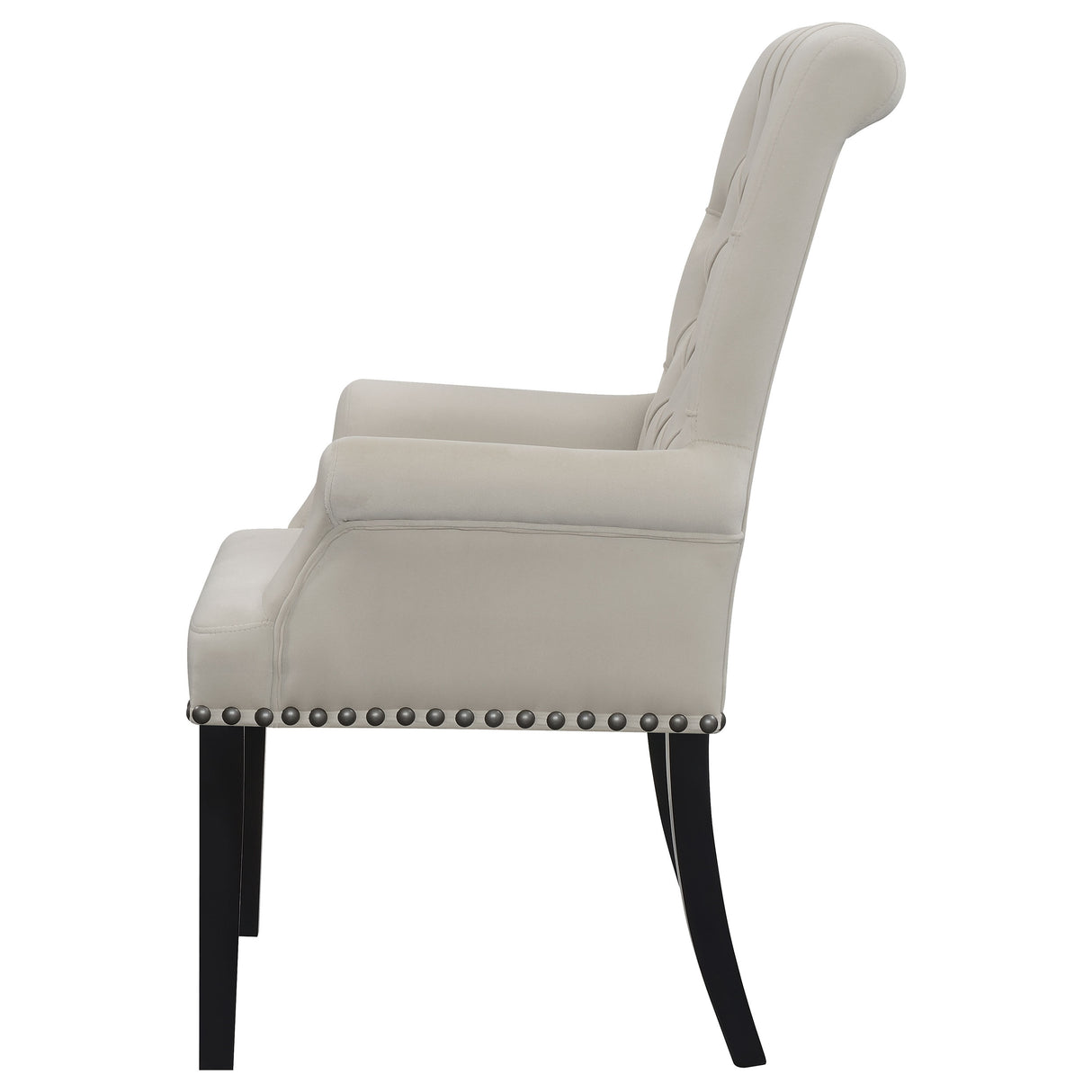 Alana Velvet Upholstered Dining Arm Chair Sand - Home Elegance USA