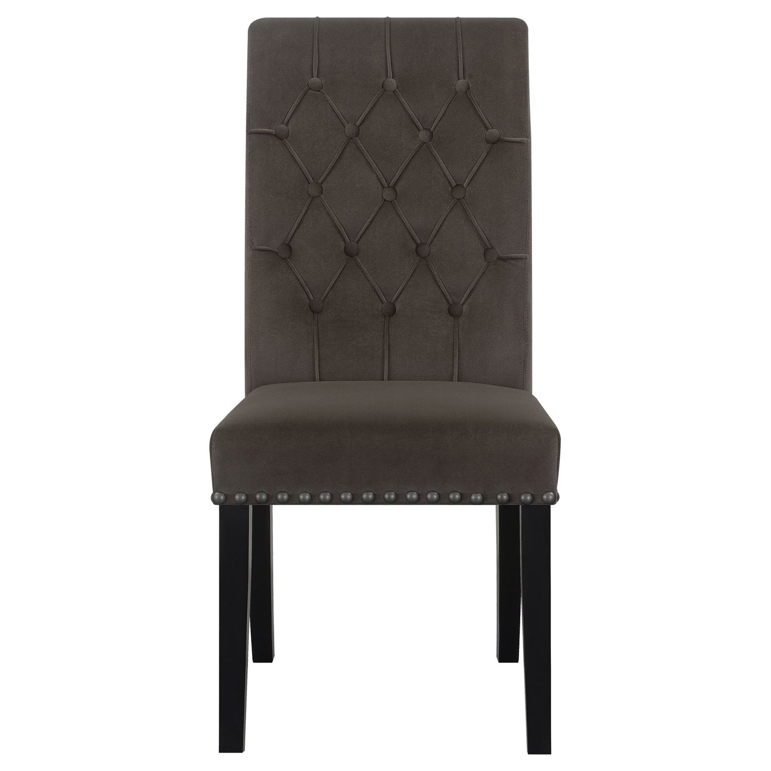 Sherry 5 - piece Round Dining Set with Brown Velvet Chairs | Coaster | Home Elegance USA