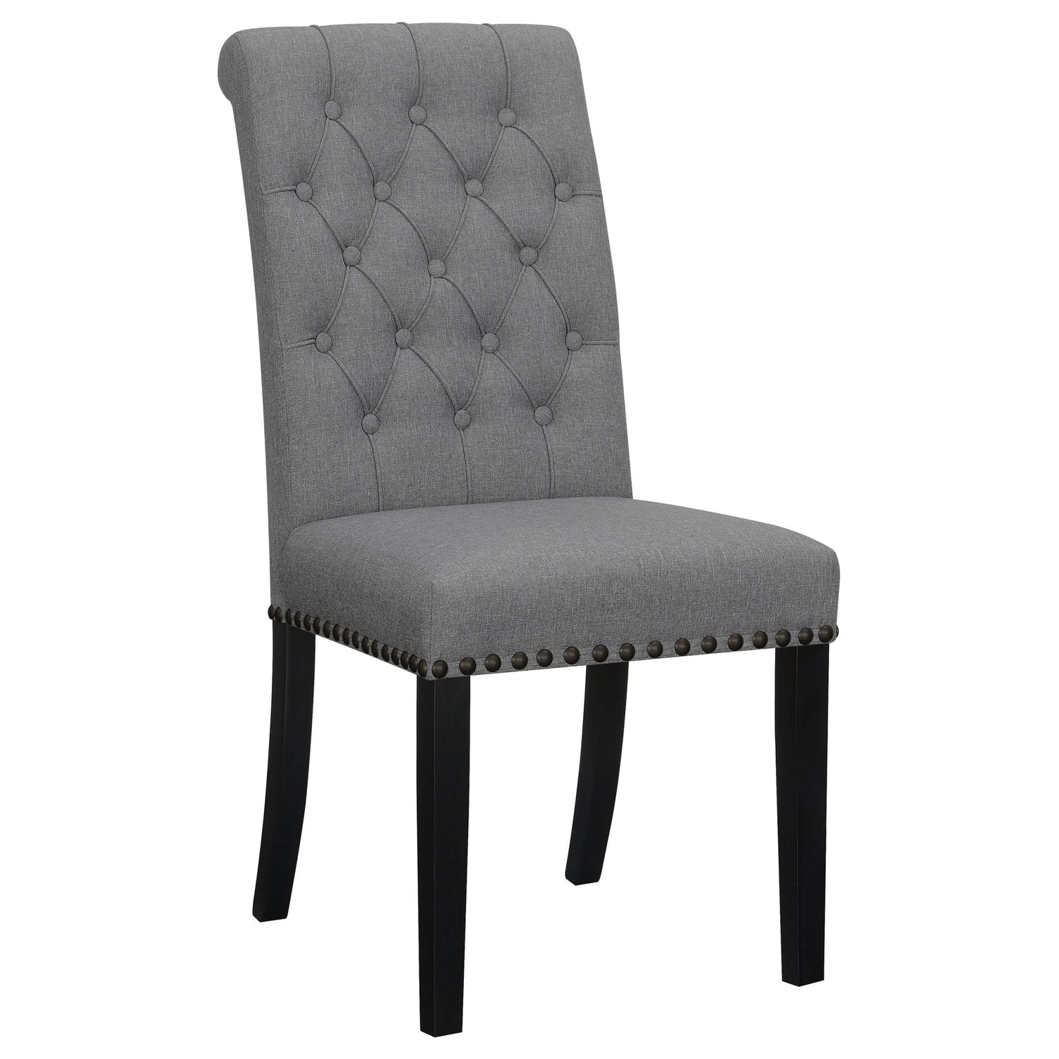 Sherry 5 - piece Round Dining Set with Grey Fabric Chairs | Coaster | Home Elegance USA