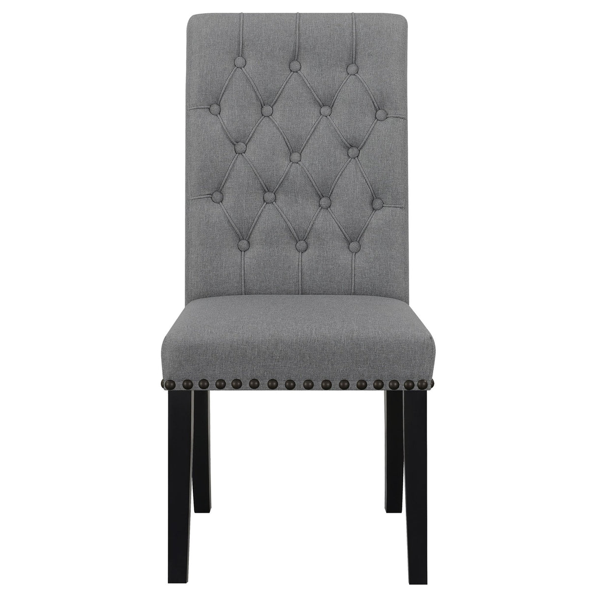 Sherry 5 - piece Round Dining Set with Grey Fabric Chairs | Coaster | Home Elegance USA