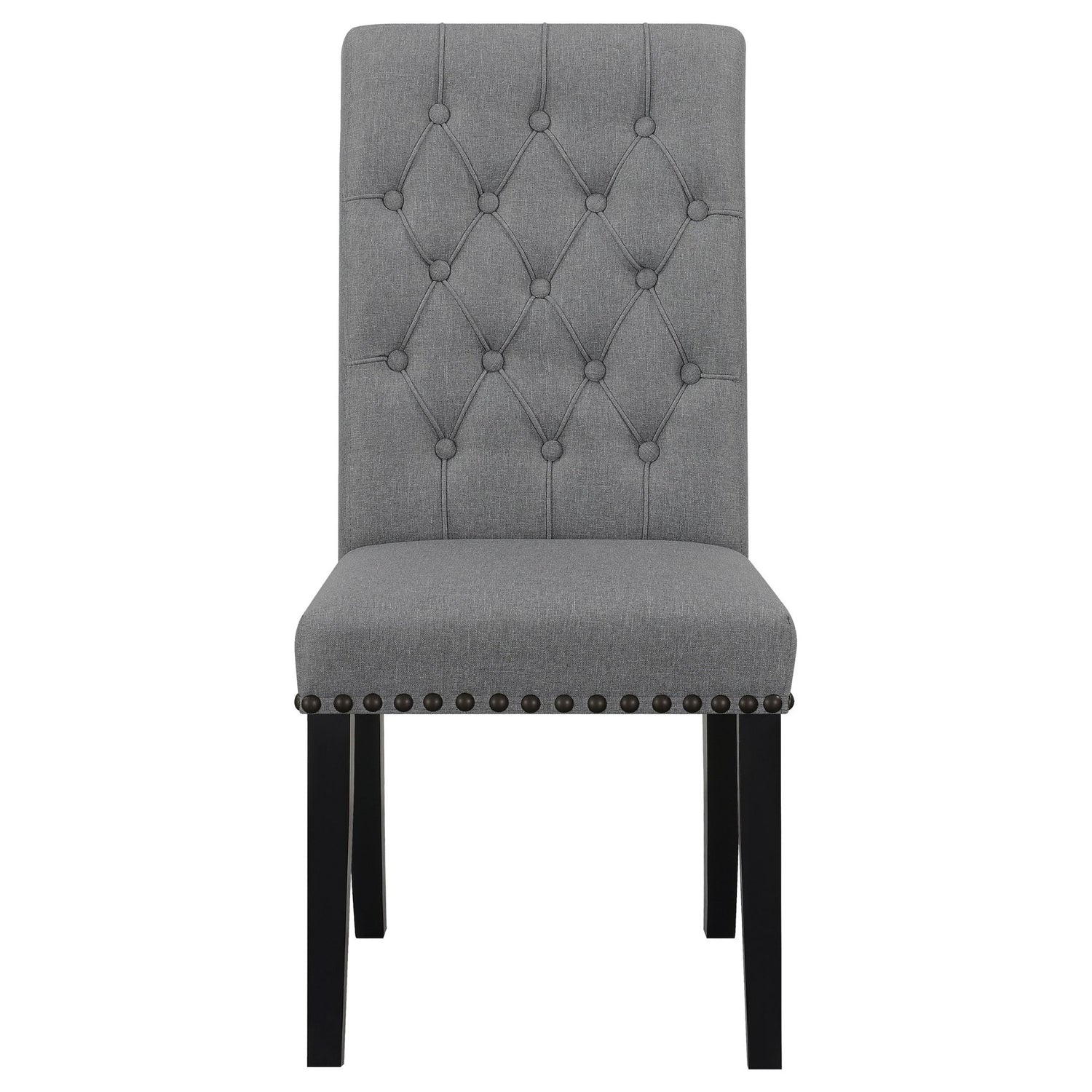 Sherry 5 - piece Round Dining Set with Grey Fabric Chairs | Coaster | Home Elegance USA