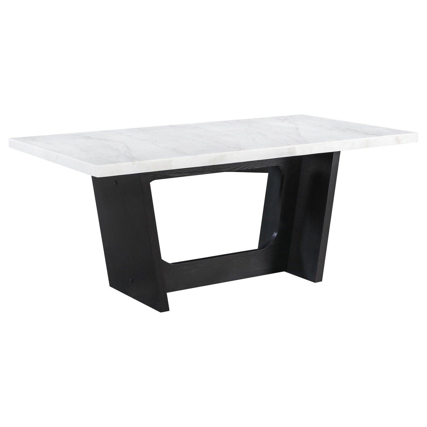 Sherry 7 - piece Rectangular Marble Top Dining Set Brown and White | Coaster | Home Elegance USA
