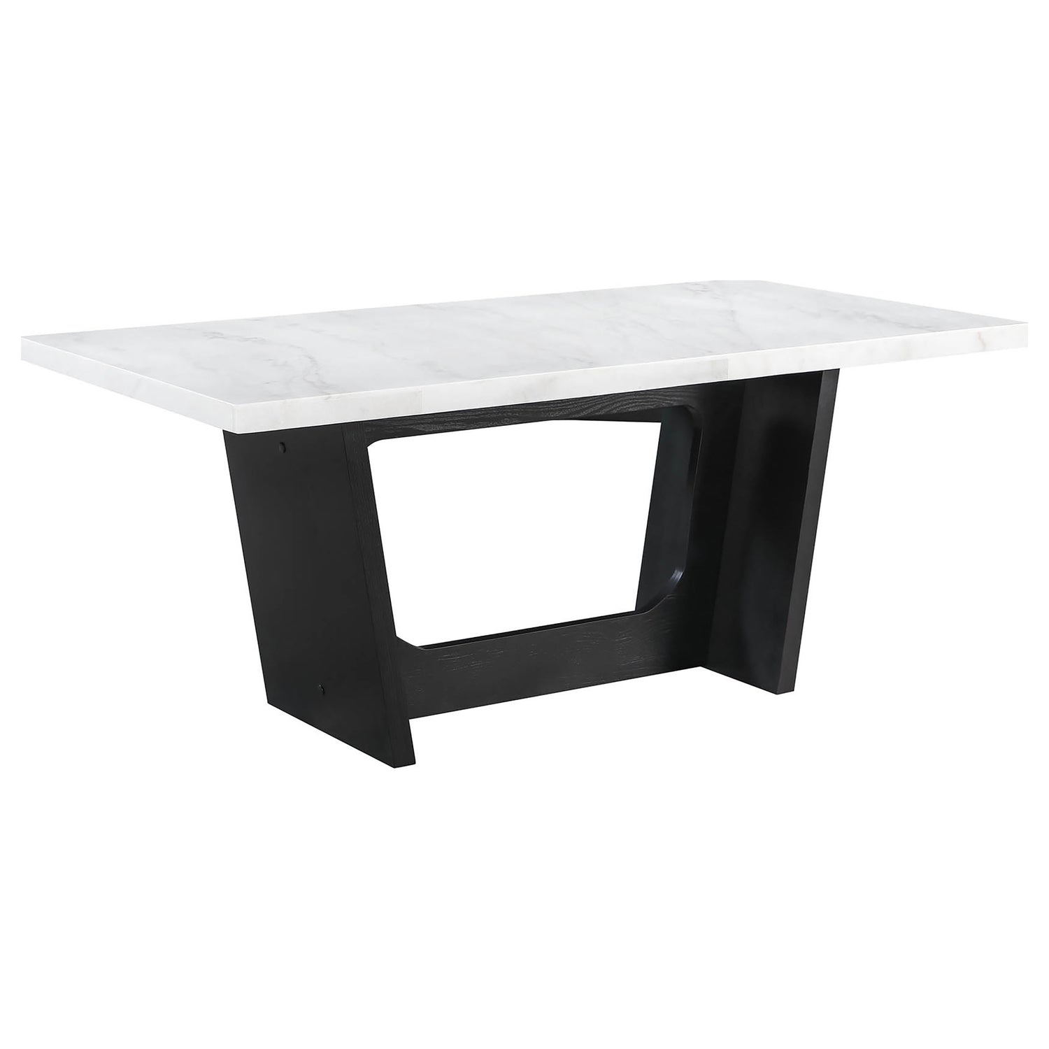Sherry 7-piece Rectangular Marble Top Dining Table Set Grey -  Coaster Furniture