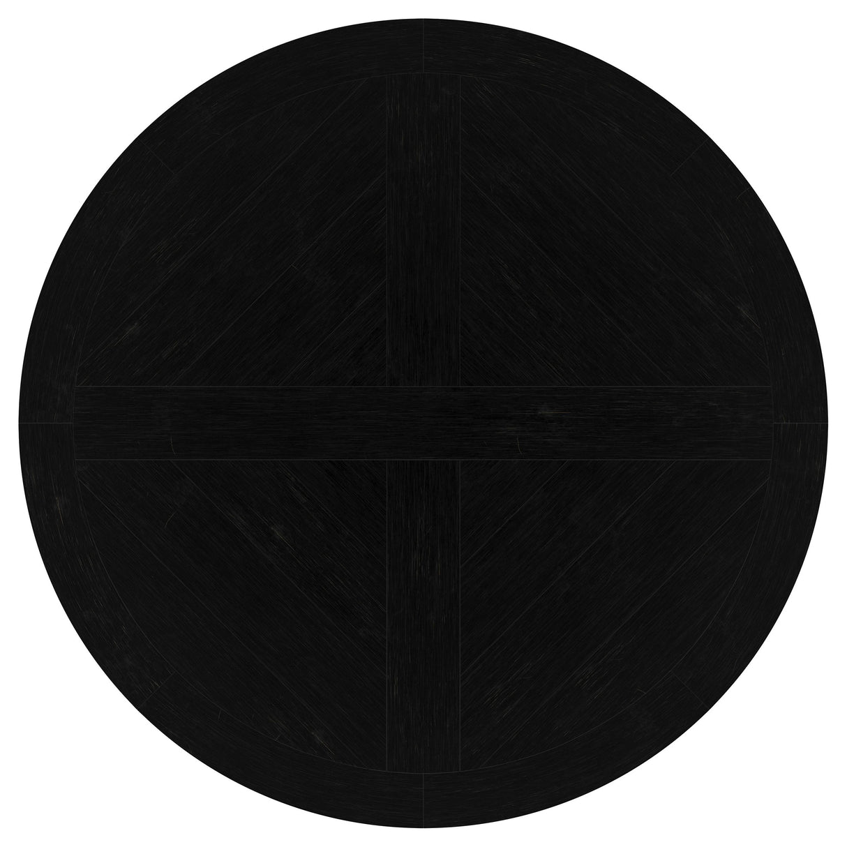 Florence Round 60-inch Pedestal Base Dining Table Black - Home Elegance USA