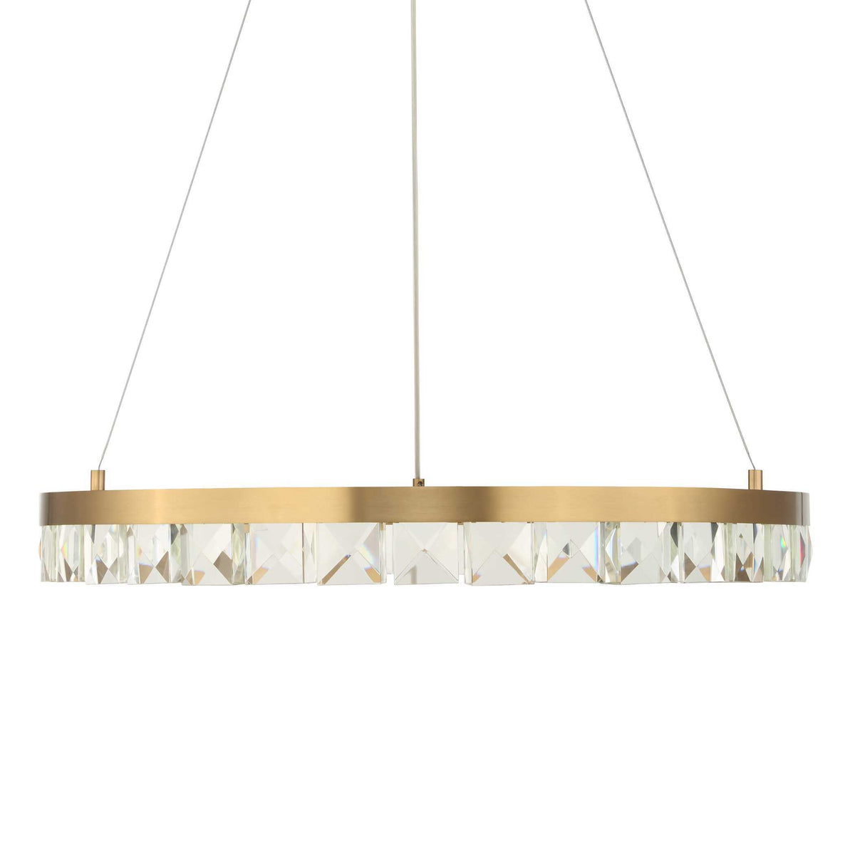 Segovia Round Crystal LED Chandelier - Gold by Uttermost - View 7