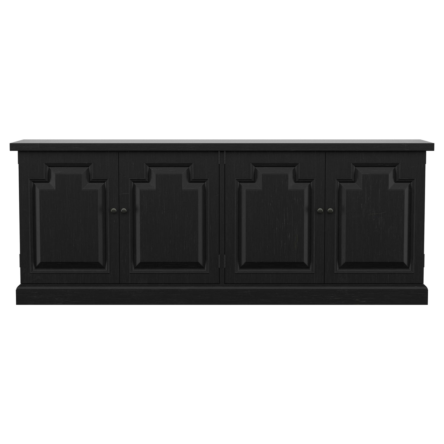 Florence 4-door Dining Sideboard Buffet Distressed Black - Home Elegance USA
