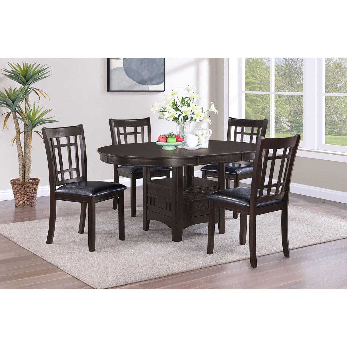 Hester Black and Espresso 5-piece Dining Set - sold by Home Elegance USA