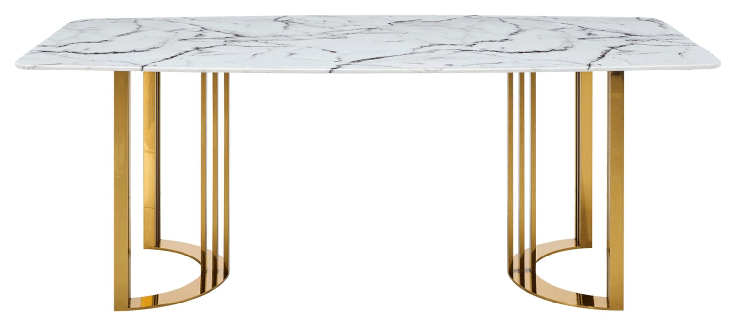 131 Silver Marble 9 Piece Dining Room Set W - 1Ext In Silver - 131Diningtabless - 9Set | ESF | Home Elegance USA