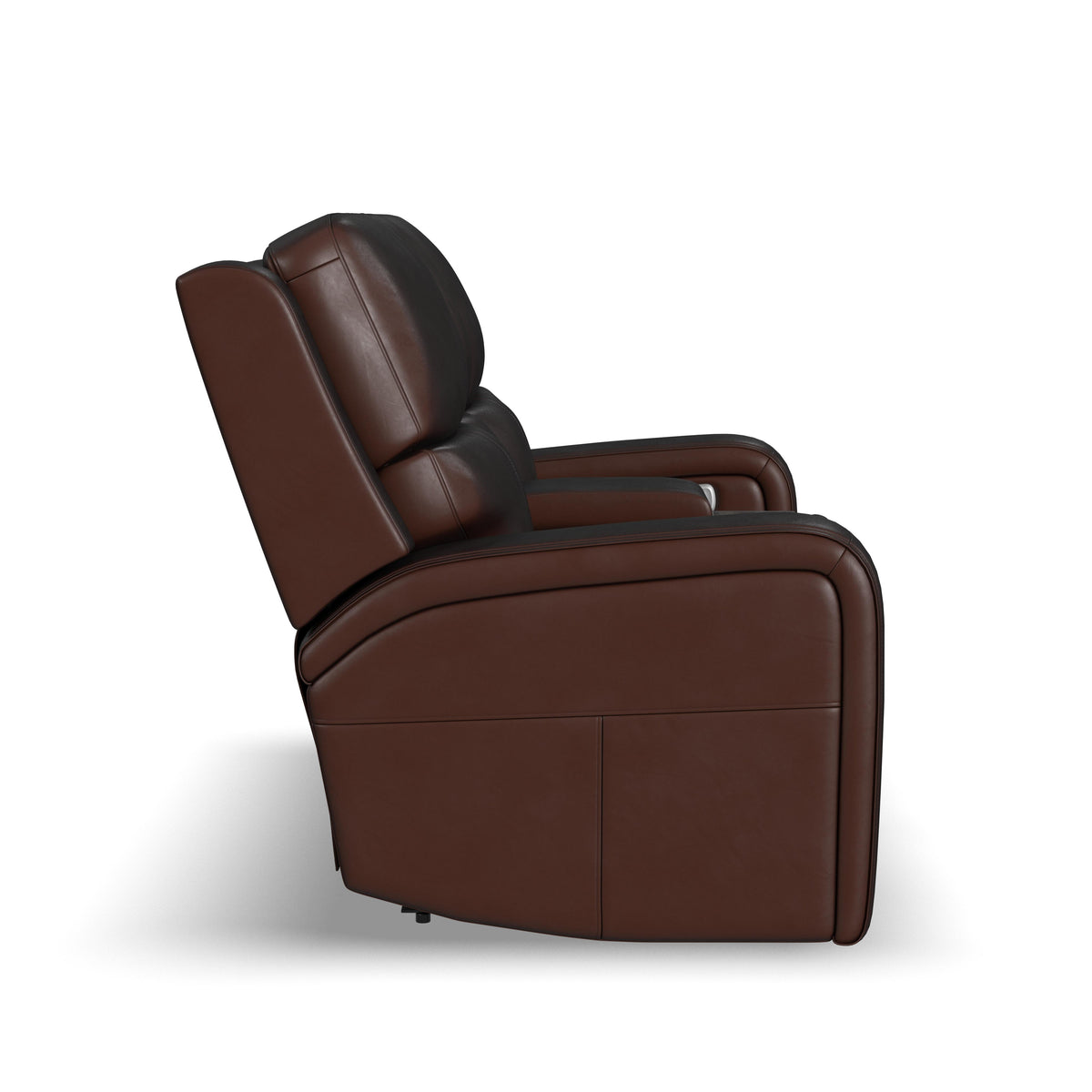 Oasis Power Reclining Loveseat With Console, Power Headrests, Lumbar, Heat & Massage - Truffle | Flexsteel