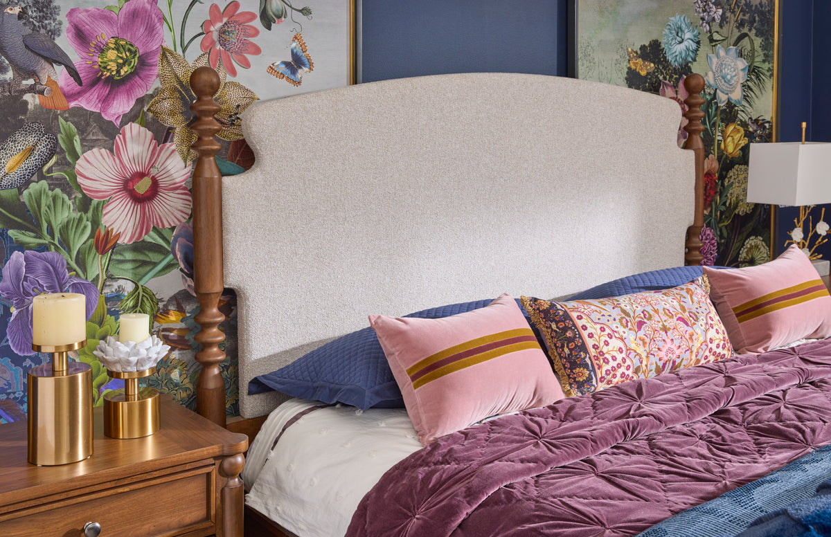 Azalea King Upholstered Bed - Walnut | Flexsteel