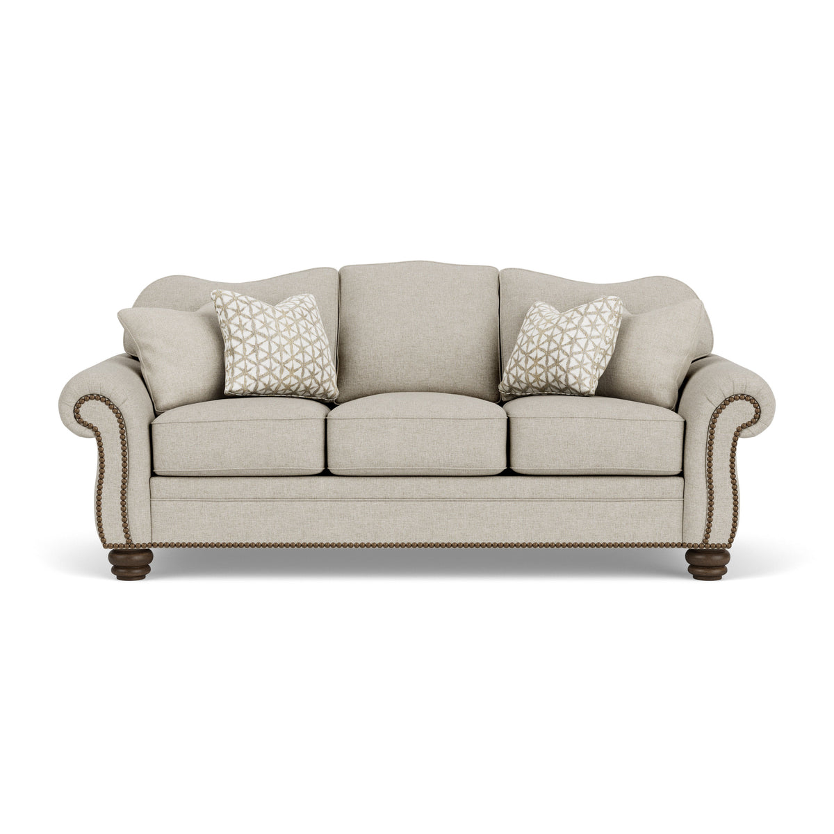 Bexley Fabric Sofa, Nailhead Trim | Flexsteel